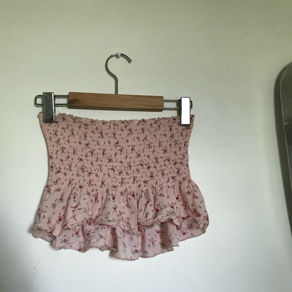 floral lettuce hem tube top - Picture 2 of 2